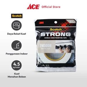 Ace - Scotch 3m Mounting Tape Strong Interior 19 Mm X 4 Mtr