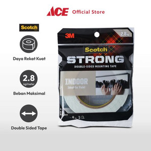 Ace - Scotch 3m Mounting Tape Strong Interior 12 Mm X 4 Mtr