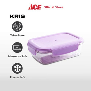 Ace - Kris 400 Ml Cotton Wadah Makanan Dengan Clip - Ungu