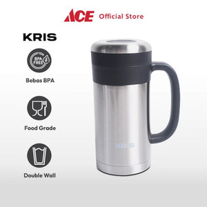 Ace - Kris 450 Ml Botol Vacuum Flask Double Wall - Silver