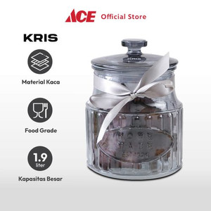 Ace - Kris 1.9 Ltr Stoples Kaca Dengan Tutup Pt1170 - Abu-Abu