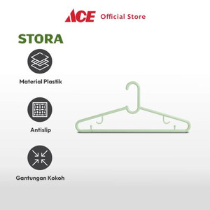 Ace - Stora Set 5 Pcs Hanger Plastik Pp - Hijau