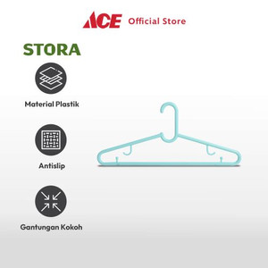 Ace - Stora Set 5 Pcs Hanger Plastik Pp - Biru