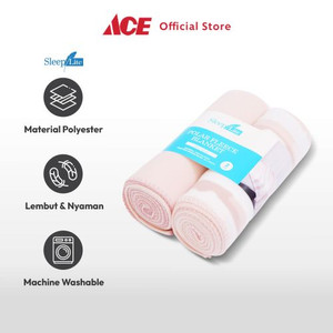 Ace Sleeplite 120X150 cm Set 2 Pcs Selimut Polar Fleece - Pink