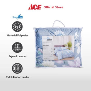 Ace Sleeplite 210X220 cm Bed Cover Polyester Buttercup - Biru