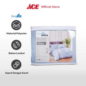 Ace Sleeplite 120X200 cm Set 3 Pcs Seprai Single Poly Buttercup - Biru