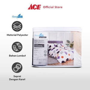 Ace Sleeplite 120X200 cm Set 3 Pcs Seprai Single Polyester Dots