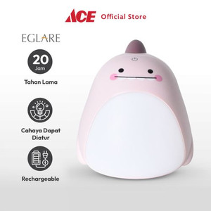 Ace - Eglare Lampu Tidur Rechargeable Dinosour - Pink