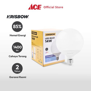 Ace - Krisbow Lumi Bohlam Led Globe 14 Watt G120 - Cool Daylight