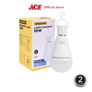 Ace - Krisbow Lumi Bohlam Led Darurat 10 Watt Cool Daylight - Putih