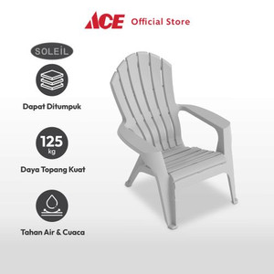 Ace - Soleil Adirondack Kursi Teras Plastik - Abu-Abu