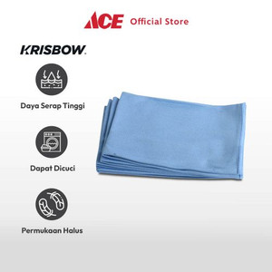 Ace - Krisbow Set 5 Pcs Kain Lap Kaca - Biru