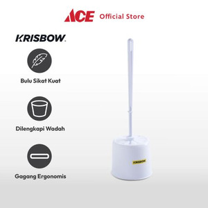 Ace - Krisbow Sikat Toilet Dengan Round Holder Frtb101w - Putih