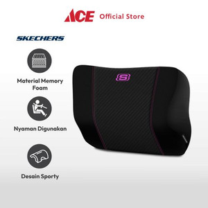 Ace - Skechers Bantal Leher Kursi Mobil Knit Series - Hitam