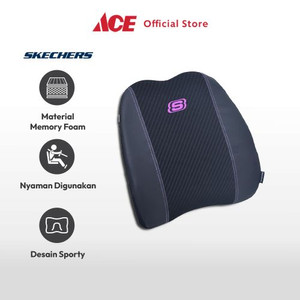 Ace - Skechers Bantal Punggung Mobil Skech-Knit Series - Hitam