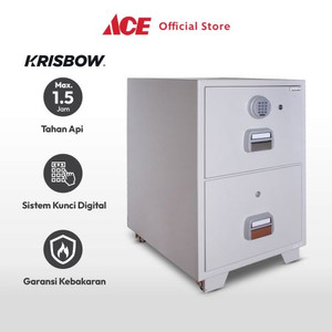 Ace - Krisbow 67.8x52.8x85.2 Cm Brankas Tahan Api 2 Tingkat