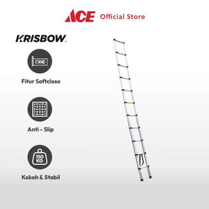 Ace - Krisbow 3.8 Mtr Tangga Telescopic Aluminium Softclose 11 Step