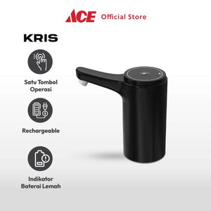 Ace - Kris Pompa Air Galon Rechargeable Ap138 - Hitam