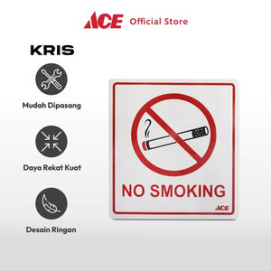 Ace - Kris 9x10 Cm Stiker Anodized No Smoking