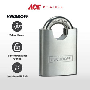 Ace - Krisbow 5 Cm Gembok Stainless Steel Shackle Protect