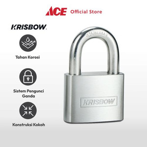 Ace - Krisbow 5 Cm Gembok Stainless Steel - Silver