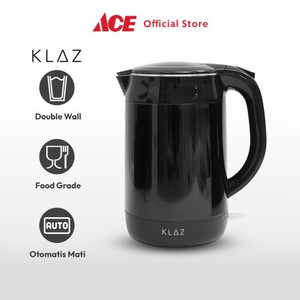 Ace - Klaz 1.7 Ltr Teko Listrik Double Wall - Hitam