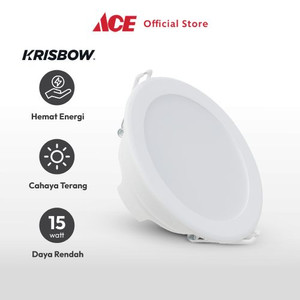 Ace - Krisbow Set 3 Pcs Runden Lampu Downlight Led 15 Watt 6500k 3pk