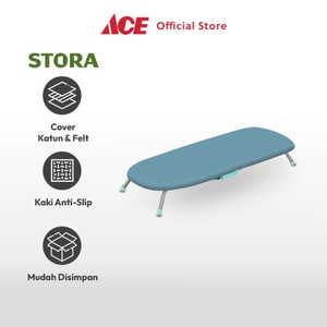 Ace - Stora Meja Setrika Lipat Dengan Popup - Biru Caddy