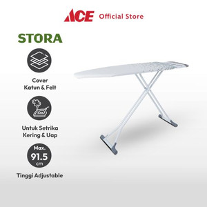 Ace - Stora 38x121.9 Cm Meja Setrika Triangle Wave - Abu-Abu