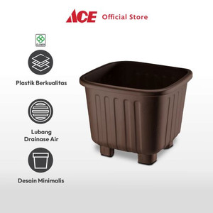 Ace - Clover Pot 17 Cm Alea Pot Tanaman - Cokelat Tua