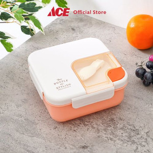 Ace - Ataru 1.1 Ltr Kotak Makan Square - Oranye