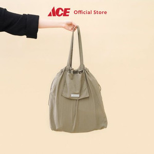 Ace - Ataru Tote Bag Lipat Nylon - Cokelat Khaki