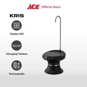 Ace - Kris Pompa Air Galon Rechargeable Dengan Tray - Hitam