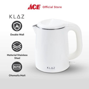 Ace - Klaz 1 Ltr Teko Listrik Double Wall - Putih