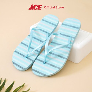 Ace - Ataru Ukuran 39 Sandal Wanita Stirpe Flip Flop - Biru