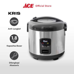 Ace - Kris 1.8 Ltr Deluxe Rice Cooker - Silver