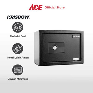 Ace Krisbow 23X17X17 cm Brankas Besi 17Ck 1/3 mm - Hitam