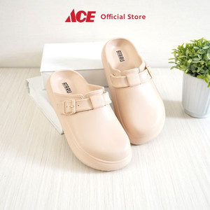 Ace - Ataru Ukuran 39/40 Sandal Clogs Dengan Buckle - Pink Nude