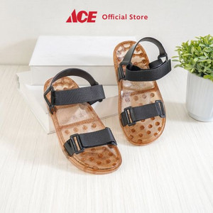 Ace - Ataru Ukuran 37 Sandal Wanita Wide - Cokelat/Hitam