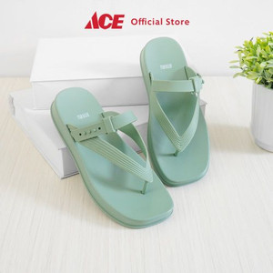 Ace - Ataru Ukuran 38 Sandal Wanita Flip Flop Triangle Strap - Hijau