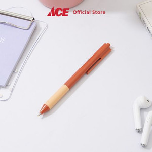 Ace - Ataru Pulpen Biru Retractable - Pink/Merah