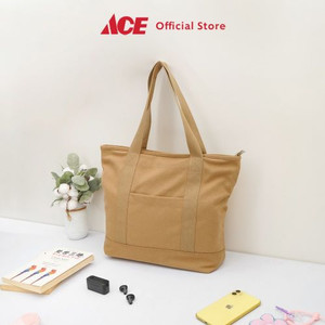 Ace - Ataru Tote Bag Kanvas - Cokelat Khaki