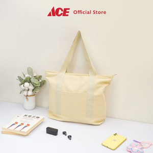 Ace - Ataru Tote Bag Kanvas - Putih Ivory