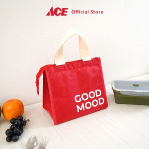 Ace - Ataru Tas Bekal Good Food Motif Print - Merah