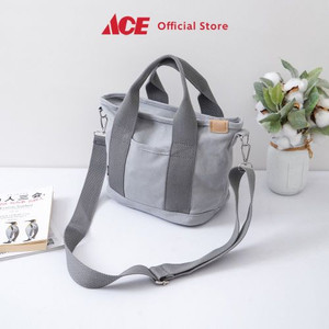 Ace - Ataru Tas Selempang Canvas - Abu-Abu