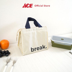 Ace - Ataru Tas Bekal Lunch Break Motif Print - Krem Beige