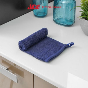 Ace - Ataru 25x25 Cm Handuk Wajah Plain Katun - Biru Navy