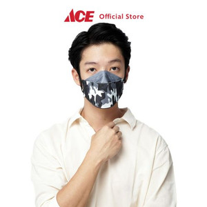 Ace - Ataru 10 Pcs Kyou Masker Pelindung 4 Lapis Kf94 Camo - Abu-Abu