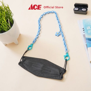 Ace - Ataru Tali Masker Rantai Flower - Biru