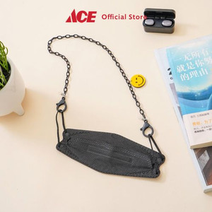 Ace - Ataru Strap Masker Chain Smiley - Hitam